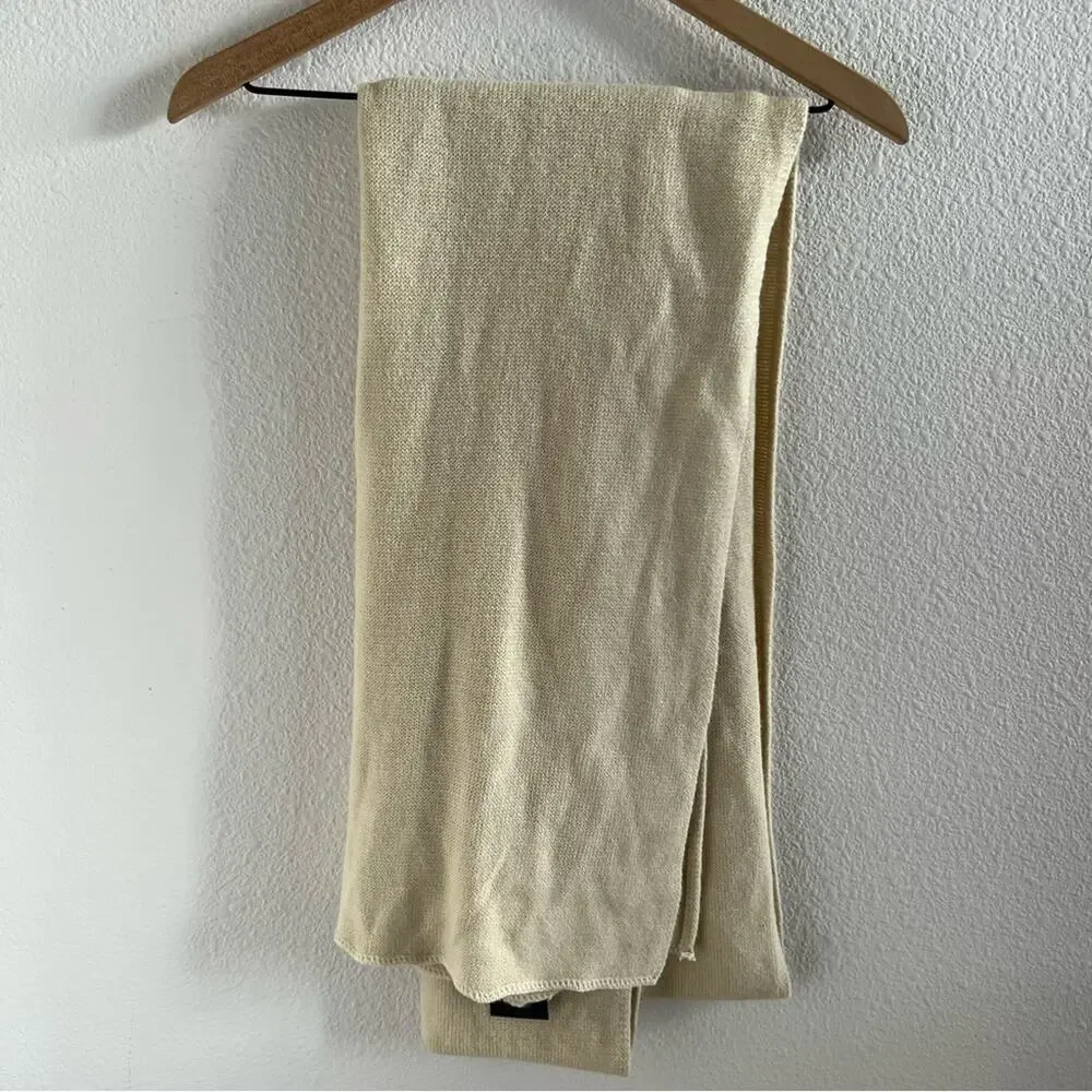NWT Forever 21 Cream Soft Knit Blanket Style Scarf 17" X 98" - Picture 5 of 8